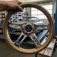 Real wood steering wheel - 14",