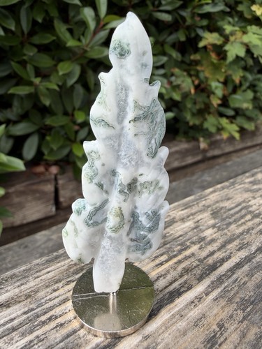 Moss agate feather - agate,