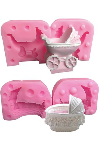 Pram silicone moulds crib - silicone,