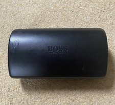 Vintage Hugo Boss Glasses Case with Cloth - Black - Empty (Glasses Not Included)