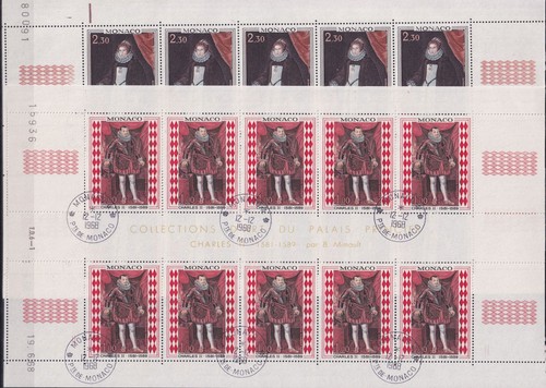 Monaco 914 and 915 stamped - monaco,