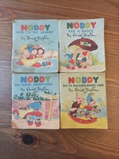 4 Tiny Noddy Books by Enid Blyton Vintage 1951
