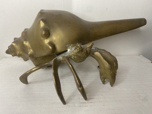 Large brass crab - large,