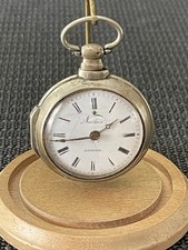 1790’s NORTON London Pocket Watch w/ Pair Case Key Wind / Set Fusee