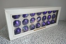 Vintage Retro Box 21 Purple Glass Christmas Xmas Tree Decorations Baubles Rauch