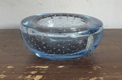 Mid century blue glass - mid-century, bowl