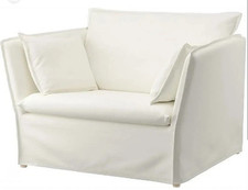 Ikea Backsalen 1 seat cushion cover only, Blekinge White