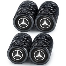 Mercedes Benz Luxury Modern Tyre Dust Caps Black UK