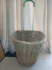 Vintage Wicker Shopping Trolley