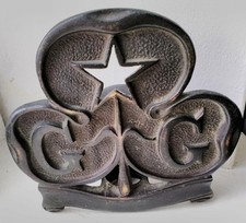 GIRL GUIDE TREFOIL BRONZE FLAG FINIAL