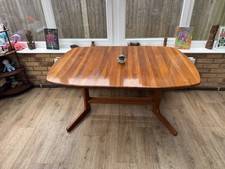Vintage Danish Solid Teak Extending Dining Table MCM/Retro/Denmark