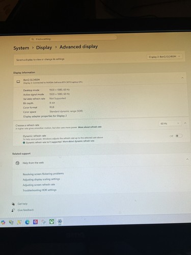 Benq gl2450 1080p monitor - 24",
