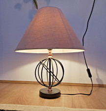 Black Metal Orb Table Lamp