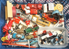Britains Lilliput Tractors + Hornby Crane + Car Ramp + Corgis etc ~ Job Lot