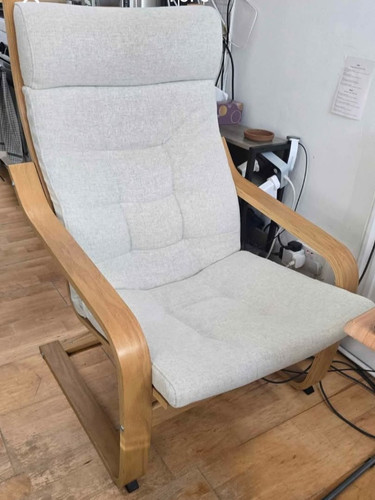 Ikea poang chair and - chair, footstool