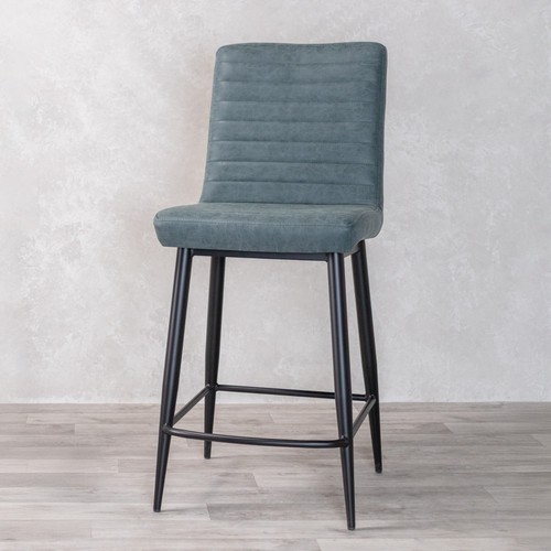 Blue bar stool - bar, faux