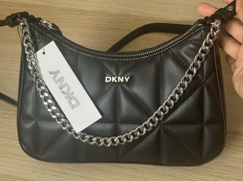 Dkny black lizzy top - lizzy, zip