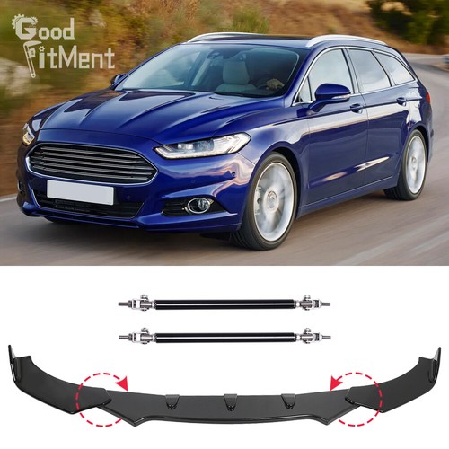 Glossy black front bumper lip - bumper,