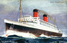 1930s postcard Cunard