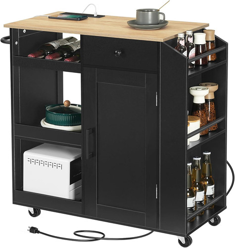 Rolling kitchen island with - rolling,