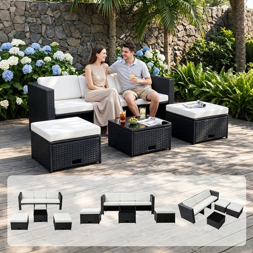4pcs rattan garden - garden, furniture