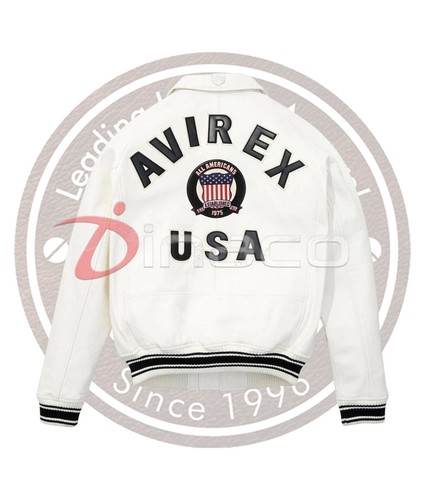Men avirex white - avirex, cowhide