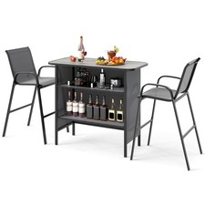 COSTWAY 3 Piece Outdoor Bar