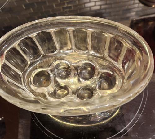 Glass jelly mould vintage - glass,