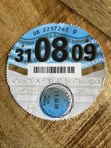 Old tax disc - old, 2009