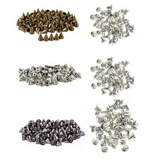 100x Spike Cone Screwback Studs Rivet Punk For Leather Bag Purses Clothing bags