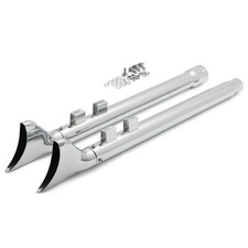 33" Fishtail Slip on Exhaust Pipe Muffler for Harley Touring Electra Glide 17-23