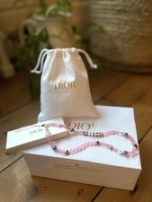 DIOR Phone Charm Beaded Bag