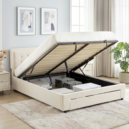 Homcom 4ft6 double bed - 4ft6, frame