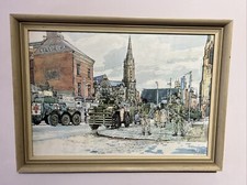 Ken Howard Painting Belfast 1974 Signed Print Military Troubles Army