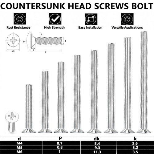Countersunk head screws bolt - countersunk,