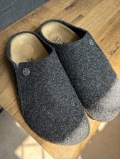 Birkenstock Unisex Anthracite Zermatt Shearling Size 40 & New Winter Insoles