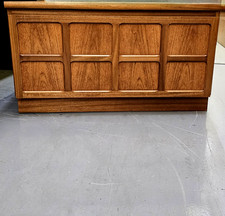 Nathan Squares Teak Media Low Sideboard TV or Hi Fi Cabinet Mid Century Delivery