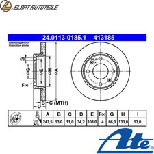 2x BRAKE DISCS 24.0113-0185.1