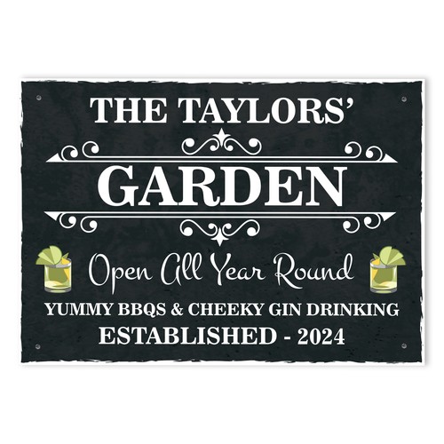 Personalised sign for garden - sign,