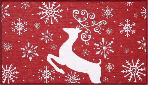 Christmas doormat 40x80cm - doormat, red