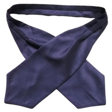 Cravat Cravats Wedding Ascot Self Tie Formal Ruche Solid Plain Mens