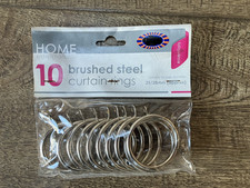 Brushed Steel Curtain rings