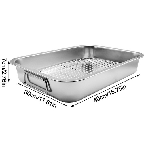40cm roasting tray stainless - 40cm,