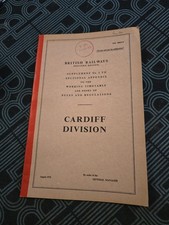 British Railways WR Cardiff Division Sectional Appendix Supplement 1 1970