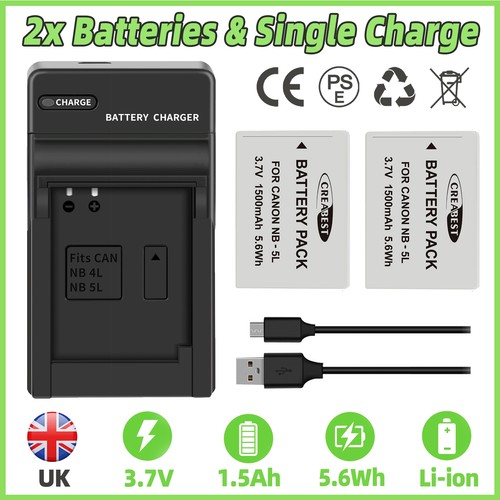 Battery charger for - nb-5l, &