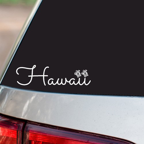 Hawaii hibiscus flower sticker - hawaii,