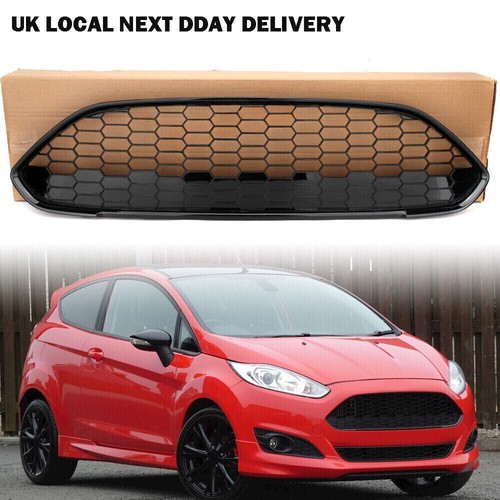 Black honeycomb front bumper - black,
