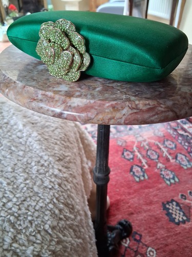 Womens emerald green satin - green,