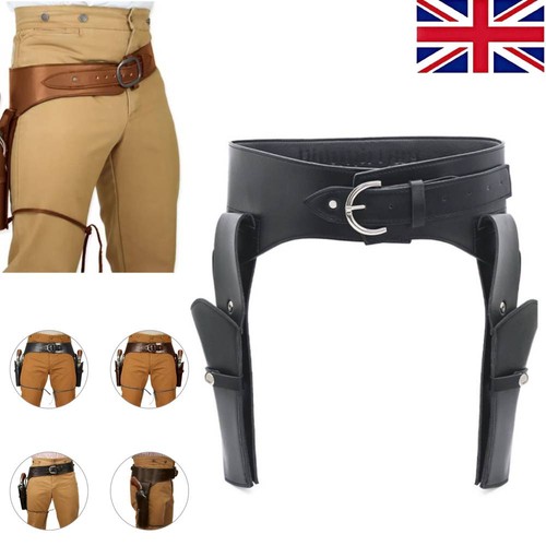 Cowboy leather gun holster - gun,