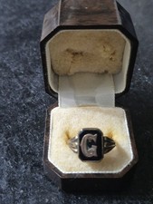 Rolled Gold Onyx Ring